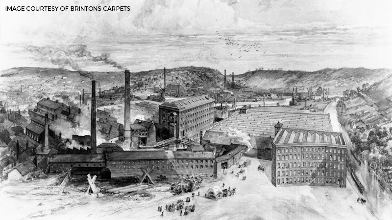 Image of Brintons Factory Circa 1870