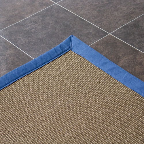 Alternative Flooring Sisal Boucle Bransbury Rug Cotton Marine Border 1 5 M X 0 9m